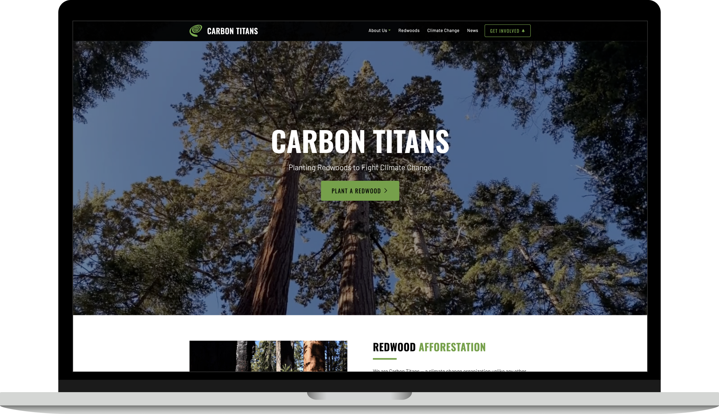 Carbon Titans website redesign